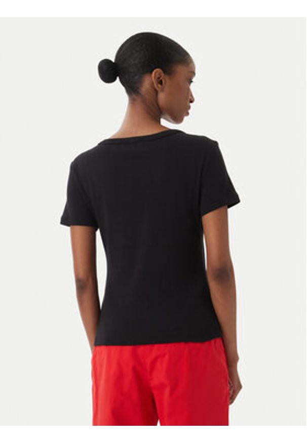 TOMMY HILFIGER - Tommy Hilfiger T-Shirt WW0WW49250 Czarny Slim Fit. Kolor: czarny. Materiał: bawełna