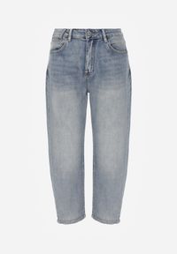 Renee - Niebieskie Jeansy High Waist Mom Fit Zolseli. Okazja: na co dzień. Stan: podwyższony. Kolor: niebieski. Styl: casual, elegancki #4