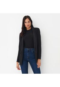 Mohito - Marynarka bez zapięcia - Czarny. Kolor: czarny