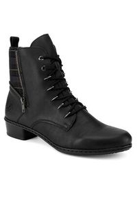 Rieker Trzewiki Y0700-01 Czarny. Kolor: czarny. Materiał: skóra #2