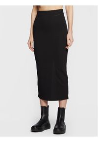 Calvin Klein Spódnica midi Q-Nova K20K205339 Czarny Slim Fit. Kolor: czarny. Materiał: syntetyk
