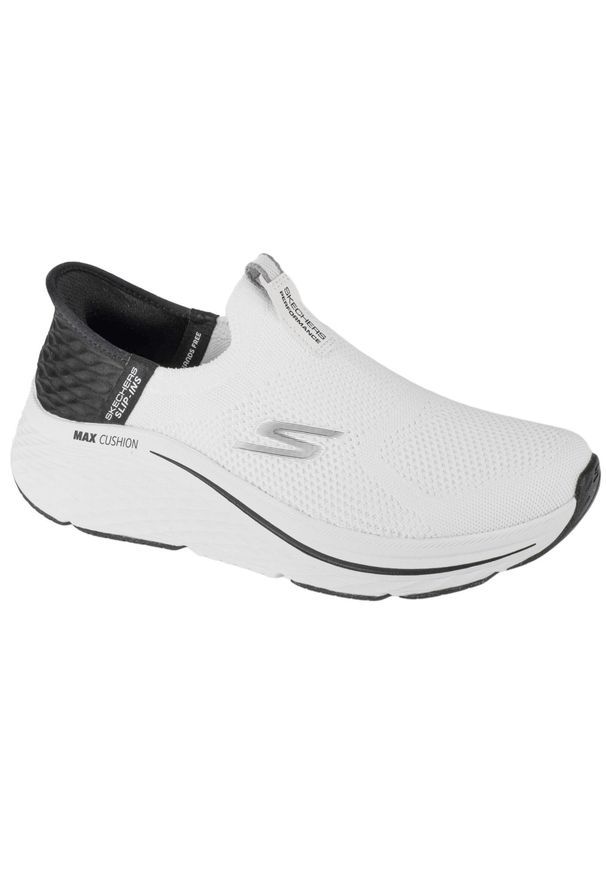 skechers - Buty do biegania damskie, Slip-Ins Max Cushioning Elite 2.0. Zapięcie: bez zapięcia. Kolor: czarny, biały, wielokolorowy. Materiał: syntetyk, tkanina, materiał. Szerokość cholewki: normalna. Model: Skechers Sport. Sport: turystyka piesza, bieganie