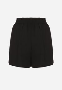 Born2be - Czarne Luźne Szorty z Wysokim Stanem Mevindrae. Okazja: na co dzień. Stan: podwyższony. Kolor: czarny. Styl: klasyczny, casual, elegancki #5