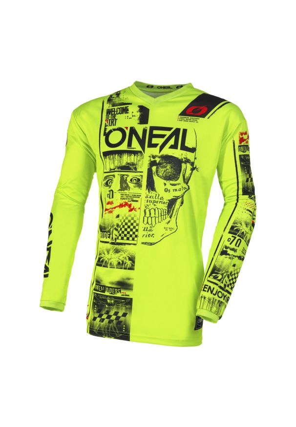 O'NEAL - Bluza rowerowa mtb dziecięca O`neal Attack. Kolor: czarny, wielokolorowy, żółty. Sport: kolarstwo