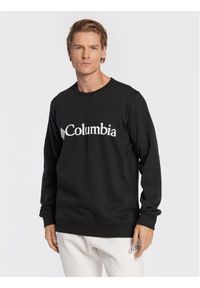 columbia - Columbia Bluza Logo Fleece Crew 1884931 Czarny Regular Fit. Kolor: czarny. Materiał: bawełna