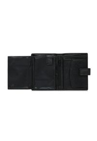 Ochnik - Skórzany zapinany czarny portfel męski. Kolor: czarny. Materiał: skóra #6