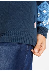 bonprix - Sweter w norweski wzór. Kolor: niebieski #2