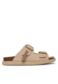 D.Franklin Klapki DFSH407001 Beżowy. Kolor: beżowy. Materiał: zamsz, skóra #1