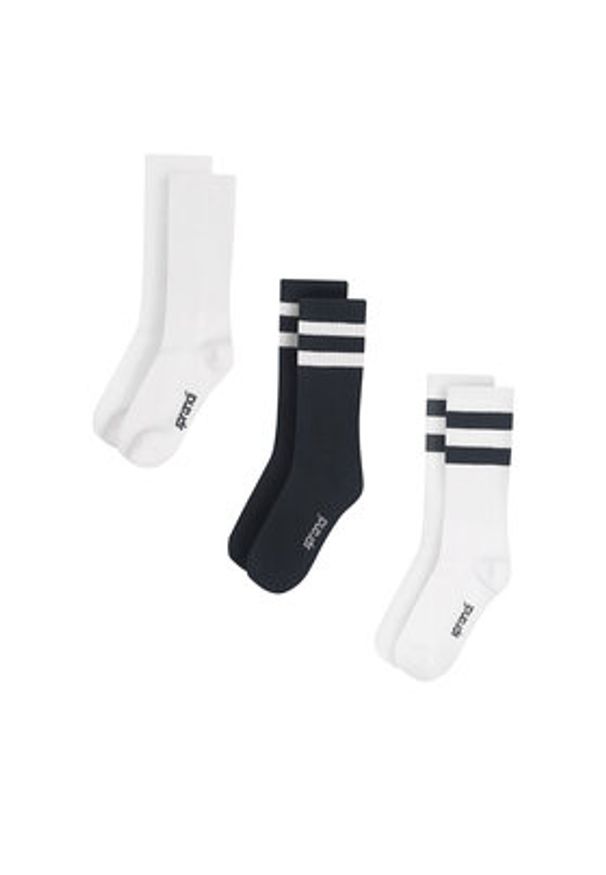 Sprandi Zestaw 3 par wysokich skarpet unisex 0UB-002-AW23 (3-pack) Czarny. Kolor: czarny. Materiał: bawełna