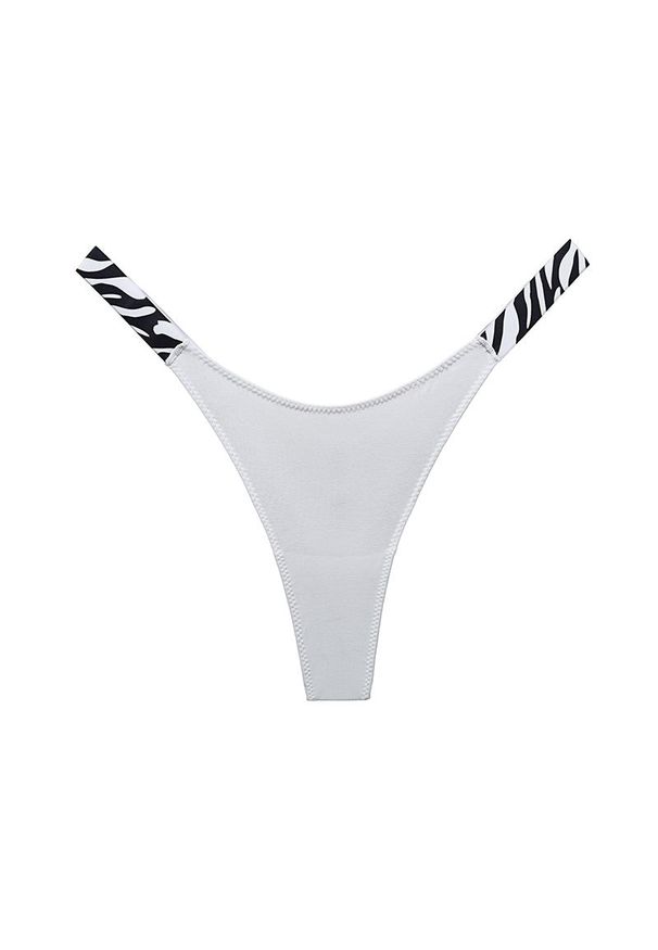 Intica - Stringi damskie z wysokim stanem optycznie wydłużające nogi Jisoon. Stan: podwyższony. Kolor: biały. Materiał: materiał