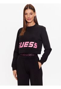 Guess Bluza V3YQ02 K7UW2 Czarny Oversize. Kolor: czarny. Materiał: wiskoza