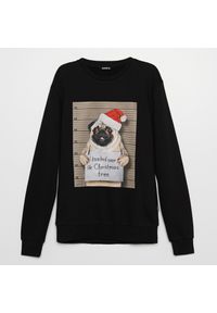 Cropp - Bluza ze świątecznym motywem - Czarny. Kolor: czarny. Styl: wizytowy #1
