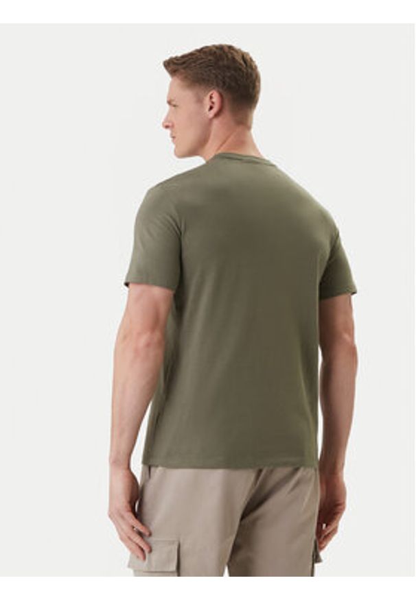 Calvin Klein Jeans T-Shirt LV04RF278G Khaki Regular Fit. Kolor: brązowy. Materiał: bawełna