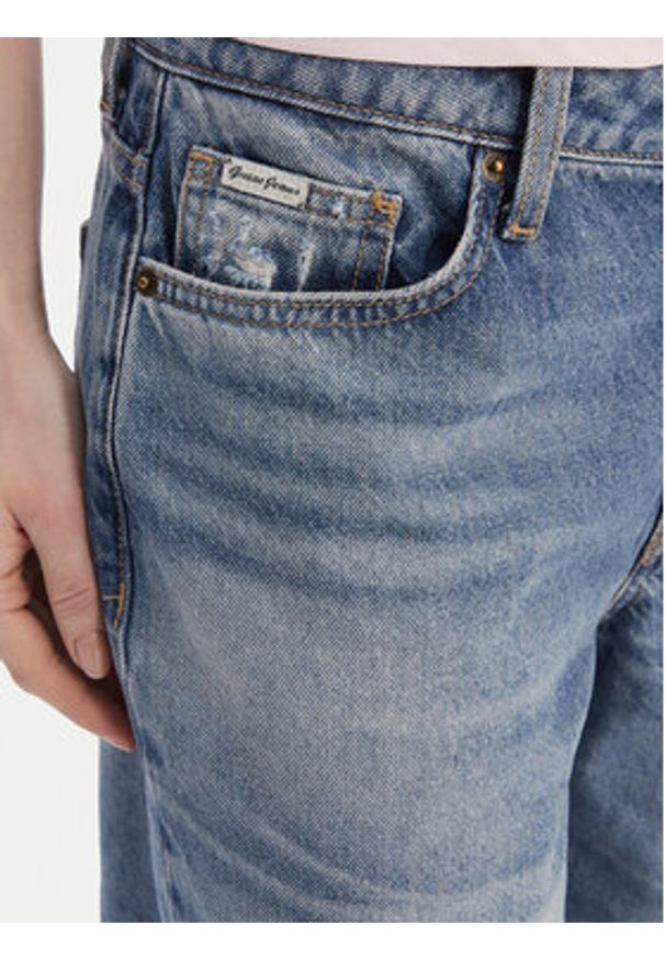 Guess Jeans Szorty jeansowe W6GD1D D6363 Niebieski Baggy Fit. Kolor: niebieski. Materiał: bawełna