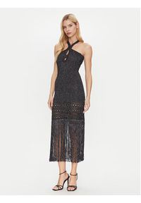 SIMONA CORSELLINI - Simona Corsellini Sukienka dzianinowa P25CPABO0401 Czarny Slim Fit. Kolor: czarny. Materiał: wiskoza #2