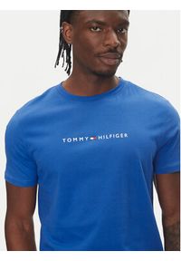 TOMMY HILFIGER - Tommy Hilfiger T-Shirt UM0UM03525 Niebieski Regular Fit. Kolor: niebieski. Materiał: bawełna