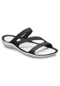 Klapki damskie Crocs Swiftwater Sandal W. Kolor: biały, wielokolorowy, czarny. Materiał: materiał, syntetyk