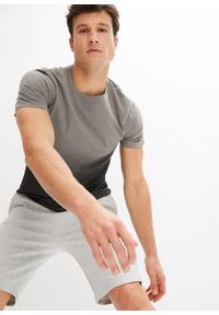 bonprix - T-shirt z czystej bawełny, Slim Fit. Kolor: szary. Materiał: bawełna. Wzór: nadruk #1