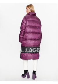 Karl Lagerfeld - KARL LAGERFELD Kurtka zimowa Check 236W1506 Różowy Regular Fit. Typ kołnierza: dekolt w karo. Kolor: różowy. Materiał: syntetyk. Sezon: zima #8