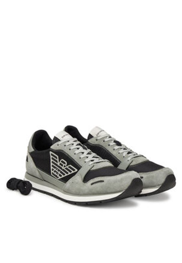 Emporio Armani Sneakersy X4X537 XN730 U549 Szary. Kolor: szary. Materiał: materiał