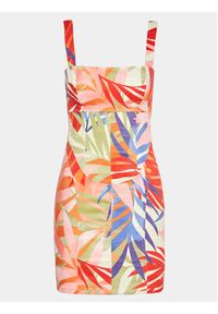 Guess Sukienka letnia W3YK59 W93C2 Kolorowy Slim Fit. Materiał: bawełna. Wzór: kolorowy. Sezon: lato
