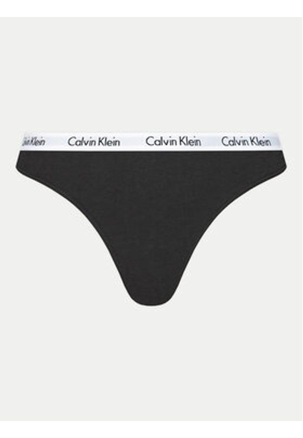 Calvin Klein Underwear Komplet 3 par stringów 000QD3587E Kolorowy. Materiał: bawełna. Wzór: kolorowy