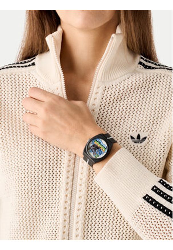 Adidas - adidas Zegarek Project Two AOST25041 Czarny. Kolor: czarny