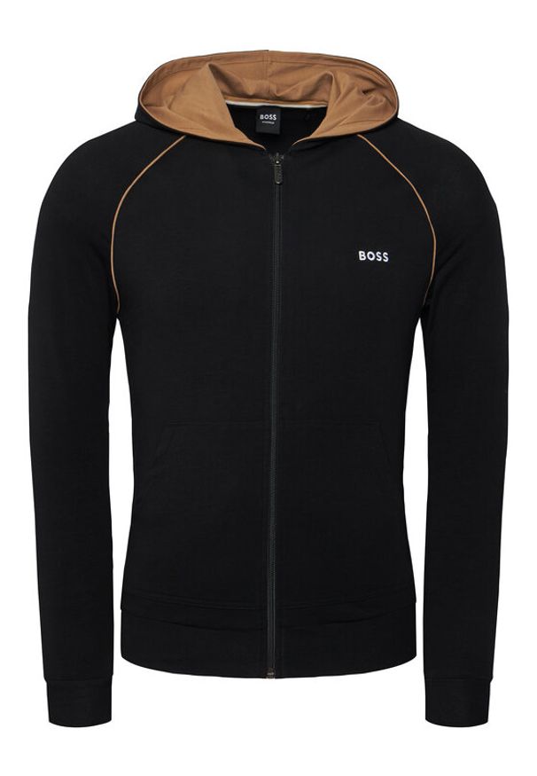 BOSS Bluza Mix&Match 50515313 Czarny Regular Fit. Kolor: czarny. Materiał: bawełna