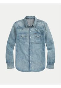 Polo Ralph Lauren Koszula jeansowa 710703936001 Niebieski Regular Fit. Typ kołnierza: polo. Kolor: niebieski. Materiał: bawełna