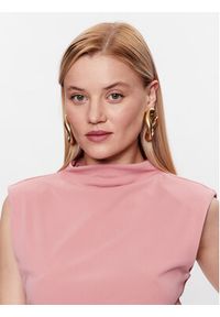 DKNY Top P3AH7QKR Różowy Regular Fit. Kolor: różowy. Materiał: syntetyk