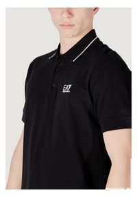 EA7 Emporio Armani Polo 8NPF16 PJVUZ 1200 Czarny Slim Fit. Typ kołnierza: polo. Kolor: czarny. Materiał: bawełna