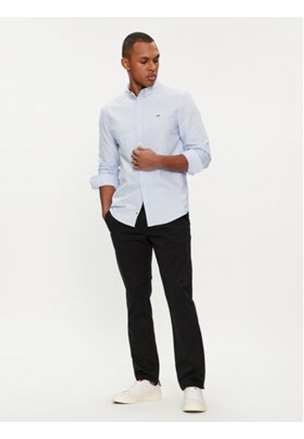 Tommy Jeans Koszula Entry DM0DM19134 Błękitny Regular Fit. Kolor: niebieski. Materiał: bawełna