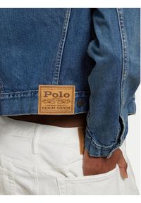 Polo Ralph Lauren Kurtka jeansowa 211969408001 Niebieski Relaxed Fit. Typ kołnierza: polo. Kolor: niebieski. Materiał: bawełna