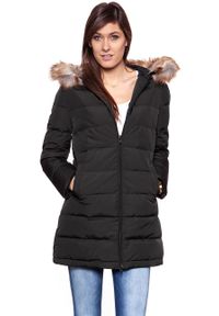 Wrangler - DAMSKA KURTKA ZIMOWA WRANGLER LONG PUFFER BLACK W4126VJ01. Materiał: futro. Sezon: zima #7