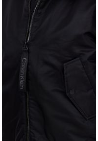 Calvin Klein - CALVIN KLEIN Czarna męska bomberka, Rozmiar XXL. Kolor: czarny. Materiał: materiał, futro. Styl: elegancki #6