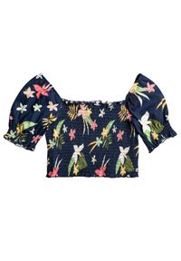 Bluzka dziewczęca Roxy Sunday Night hiszpanka granatowa. Typ kołnierza: dekolt hiszpanka. Kolor: niebieski. Materiał: bawełna. Sport: turystyka piesza #1