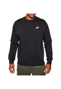 Nike - BLUZA męska NIKE sportowa bez kaptura czarna bawełniana. Typ kołnierza: bez kaptura. Kolor: czarny. Materiał: bawełna. Sport: golf #1
