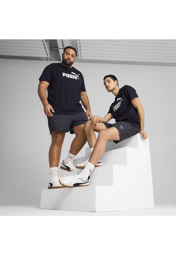 Puma - Męskie tkane szorty Essentials 5" PUMA New Navy Blue. Kolor: niebieski. Wzór: haft. Sport: fitness
