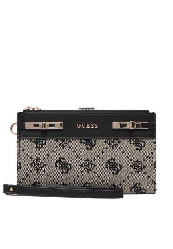 Guess Portfel Melinda Logo Slg SWJP99 02157 Czarny. Kolor: czarny. Materiał: materiał