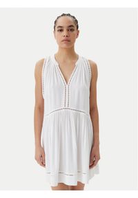 Seafolly Sukienka letnia Beach Basics 52931-DR Biały Regular Fit. Kolor: biały. Materiał: wiskoza. Sezon: lato