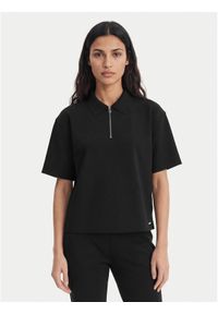 Calvin Klein Polo LV044E241G Czarny Relaxed Fit. Typ kołnierza: polo. Kolor: czarny. Materiał: syntetyk #1