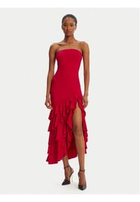 BARDOT Sukienka koktajlowa Agastina Strapless 60029DB Czerwony Slim Fit. Kolor: czerwony. Materiał: syntetyk. Styl: wizytowy