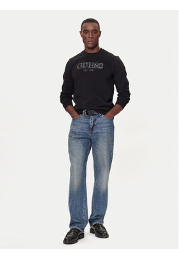 Guess Bluza M5BQ08 K9Z21 Czarny Regular Fit. Kolor: czarny. Materiał: syntetyk