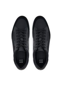 BOSS Sneakersy Nitan 50548864 Czarny. Kolor: czarny. Materiał: zamsz, skóra