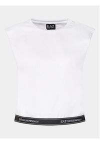 EA7 Emporio Armani T-Shirt 3DTT22 TJ6SZ 1100 Biały Regular Fit. Kolor: biały. Materiał: bawełna #3