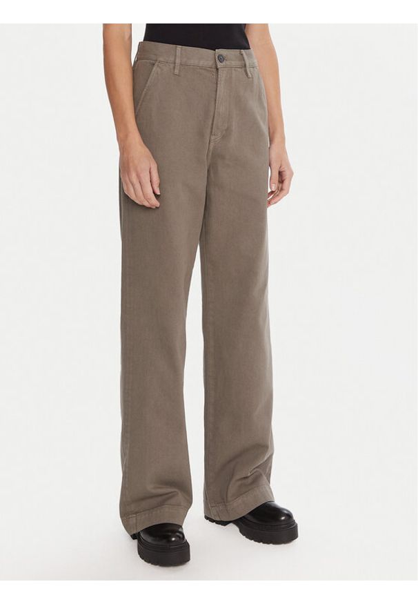 G-Star RAW - G-Star Raw Spodnie materiałowe Deck 2.0 D26432-E078 Zielony Wide Leg. Kolor: zielony. Materiał: bawełna