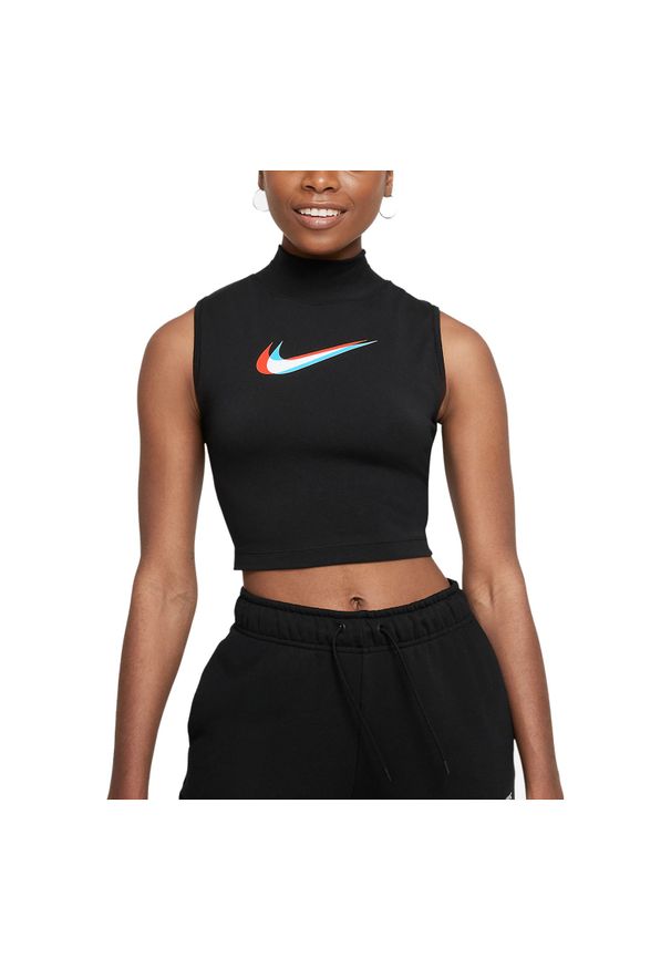 Koszulka damska Nike Sportswear Tank Mock DM4602. Materiał: dzianina, poliester, bawełna. Długość rękawa: bez rękawów