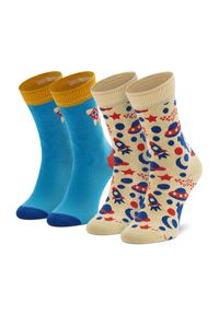 Happy-Socks - Happy Socks Skarpety Wysokie Dziecięce KISP02-2200 Kolorowy. Materiał: materiał. Wzór: kolorowy #1