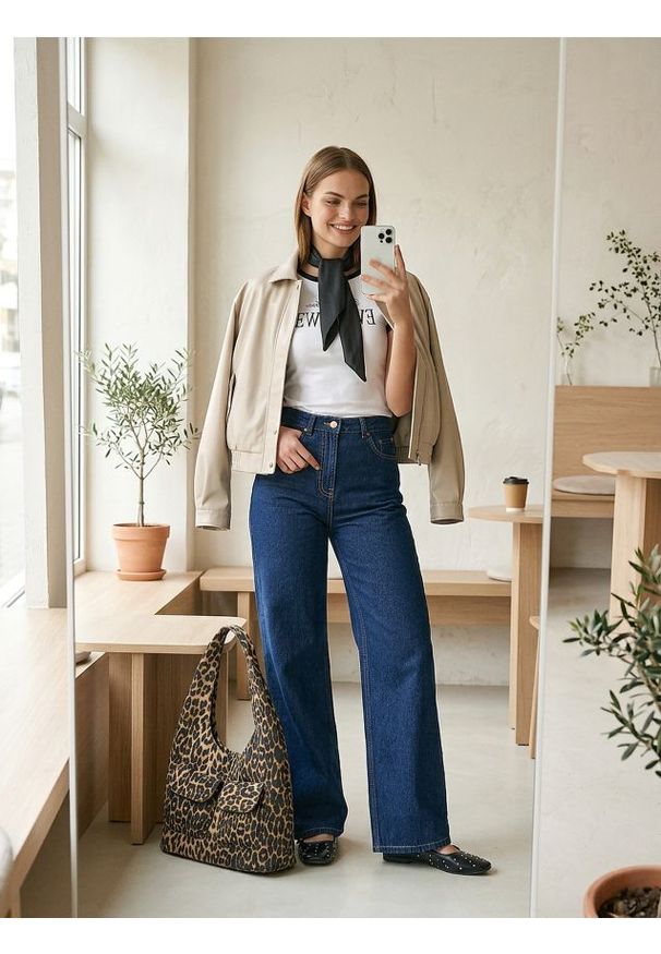 Sinsay - Jeansy high waist - niebieski. Stan: podwyższony. Kolor: niebieski