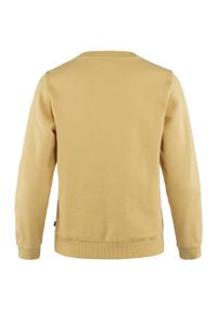 Fjällräven - Bluza bawełniana damska Fjallraven Logo Sweater. Kolor: żółty. Materiał: bawełna